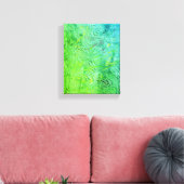 Modern Blue Yellow Green Trendy Abstracte kunst Canvas Afdruk (Insitu (Woonkamer))