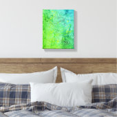 Modern Blue Yellow Green Trendy Abstracte kunst Canvas Afdruk (Insitu (Slaapkamer))