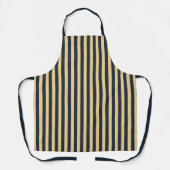 Modern Blue Yellow Stripe BBQ Kitchen Chef Apron Schort (Voorkant)