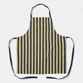 Modern Blue Yellow Stripe BBQ Kitchen Chef Apron Schort
