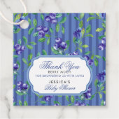 Modern Blueberries Berry Sweet Baby shower Bedankjes Labels (Voorkant)