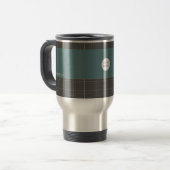 Modern Blueprint Grid Insulated Travel Mug TM02 Reisbeker (Voorkant links)