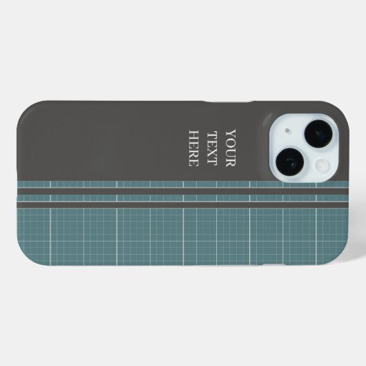 Modern Blueprint Grid iPhone Case IPC01 (Achterkant (horizontaal))
