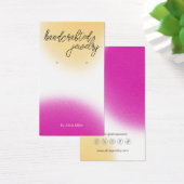 Modern Blur Roze Gele Oorbellen Display Kaart (Bureau)