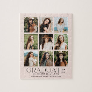 Modern Blush 9 Photo Collage Afstuderen Legpuzzel