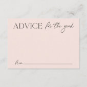 Modern Blush Advice voor het Afstuderen Afstuderen Informatiekaartje (Voorkant)