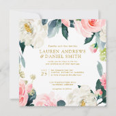 Modern Blush | Alles-in-één Gold CUSTOM 1 Kaart (Voorkant)