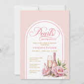 Modern blush and gold bridal shower invitation kaart (Voorkant)