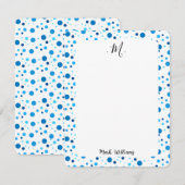 Modern Blush and Navy Blue Notitiekaartje (Voorkant / Achterkant)