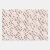 Modern Blush and Neutral Christmas Tree Inpakpapier Vel (Voorkant 2)