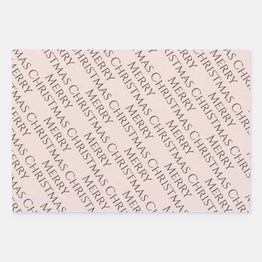 Modern Blush and Neutral Christmas Tree Inpakpapier Vel (Voorkant 2)