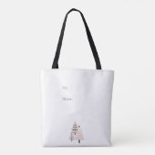 Modern Blush and Neutral Christmas Tree Tote Bag (Achterkant)