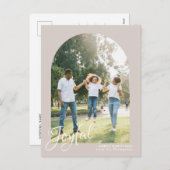 Modern Blush Arch Joyful Merry Kerstmis Feestdagenkaart (Voorkant / Achterkant)