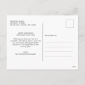 Modern Blush Arch Joyful Merry Kerstmis Feestdagenkaart (Achterkant)