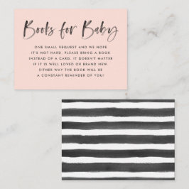 Modern Blush Baby shower Boek Aanvraag Informatiekaartje