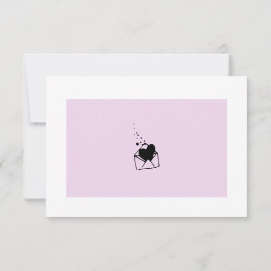 Modern Blush baby shower dank u kaart (Achterkant)