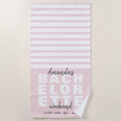 Modern Blush Bachelorette Gift Strandlaken (Voorkant)