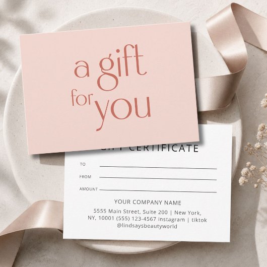 Modern Blush Beige Cadeaubon