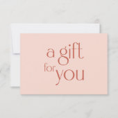 Modern Blush Beige Cadeaubon (Voorkant)
