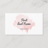 Modern Blush Bleek Roze Waterverf Visitekaartje (Voorkant)