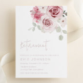 Modern Blush Bloemen Waterverf Rozen Pensioen Kaart