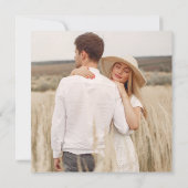 Modern Blush Boho Two Photo Wedding Kaart (Achterkant)