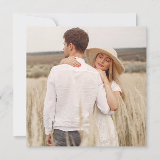 Modern Blush Boho Two Photo Wedding Kaart (Achterkant)