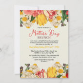 Modern Blush Botanische Bloemen Moederdag Brunch Kaart (Voorkant)