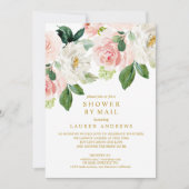 Modern Blush Bouquet geannuleerd Shower Gold Weddi Kaart (Voorkant)