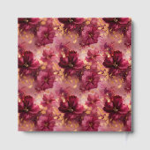 Modern Blush Bourgondië Goud Trouwen Gastboek Gift Gastenboek (Achterkant)