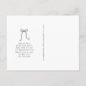 Modern Blush Bow One Photo Graduation Party Uitnod Aankondigingskaart (Achterkant)