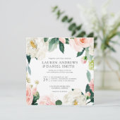 Modern Blush | Chinees bruiloft in Botanische Garl Kaart (Staand voorkant)