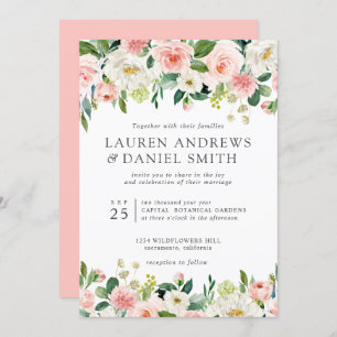 Modern Blush   Chinees bruiloft in Botanische Garl Kaart