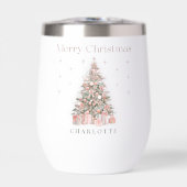 Modern Blush Christmas Tree – Personalized Holiday (Voorkant)