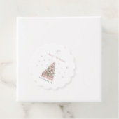 Modern Blush Christmas Tree – Personalized Holiday Bedankjes Labels (In situ)