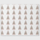 Modern Blush Christmas Tree – Personalized Holiday Cadeaupapier (Vlak)
