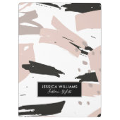 Modern Blush Crash Brush Strokess Klembord (Achterkant)