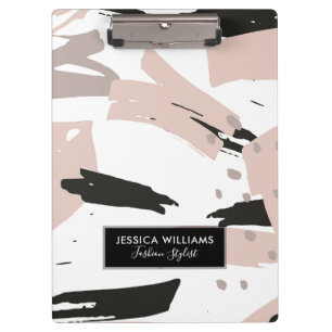 Modern Blush Crash Brush Strokess Klembord