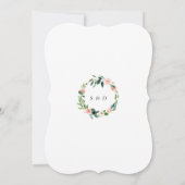 Modern Blush Cream Floral Roos Gold Wedding Kaart (Achterkant)