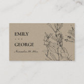 MODERN BLUSH CREAM LINE DRAADPLEEGKAART VISITEKAARTJE (Achterkant)