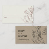 MODERN BLUSH CREAM LINE DRAADPLEEGKAART VISITEKAARTJE (Voorkant / Achterkant)