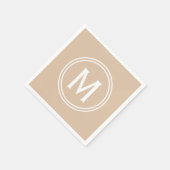 Modern Blush Custom Round Framed Monogram Servet (Hoek)