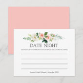 Modern Blush | Datum Vrijgezellenfeest Nacht roze Advieskaart (Voorkant / Achterkant)