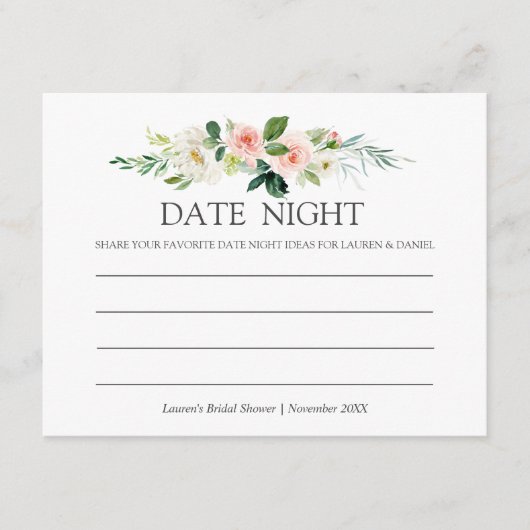 Modern Blush | Datum Vrijgezellenfeest Nacht roze Advieskaart (Voorkant)