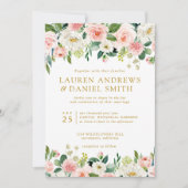 Modern Blush | De gouden Chic Botanical Garland br Kaart (Voorkant)