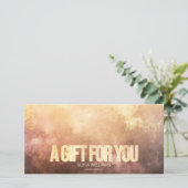 Modern Blush Dusty Certificate Gift Kaart (Staand voorkant)