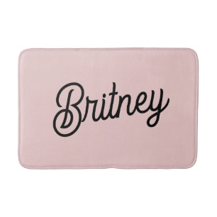 Modern Blush Dusty Roze Monogram en Naam Badmat