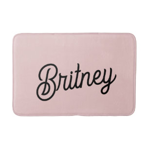 Modern Blush Dusty Roze Monogram en Naam Badmat