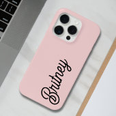 Modern Blush Dusty Roze Monogram en Naam Case-Mate iPhone Case