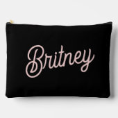 Modern Blush Dusty Roze Monogram en Naam Etui (Voorkant)